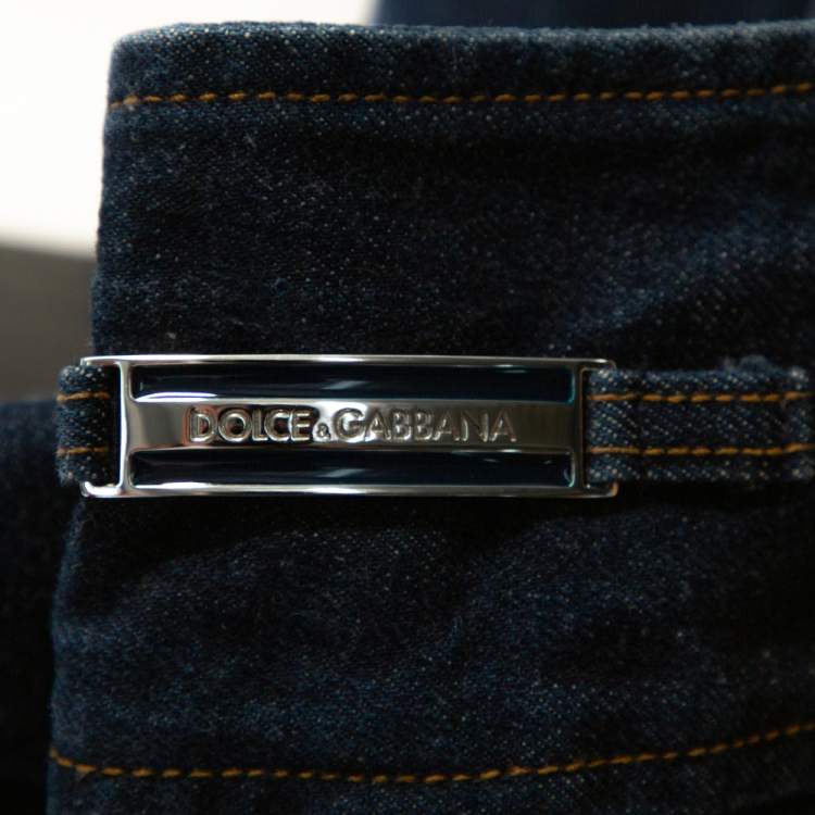Pre Owned Dolce & Gabbana Indigo Denim Flared Jeans S