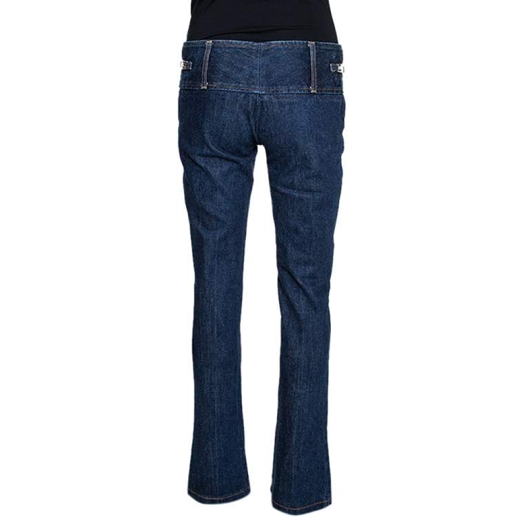 Pre Owned Dolce & Gabbana Indigo Denim Flared Jeans S
