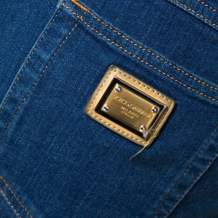 Pre Owned Dolce & Gabbana Indigo Denim Audrey Skinny Jeans M