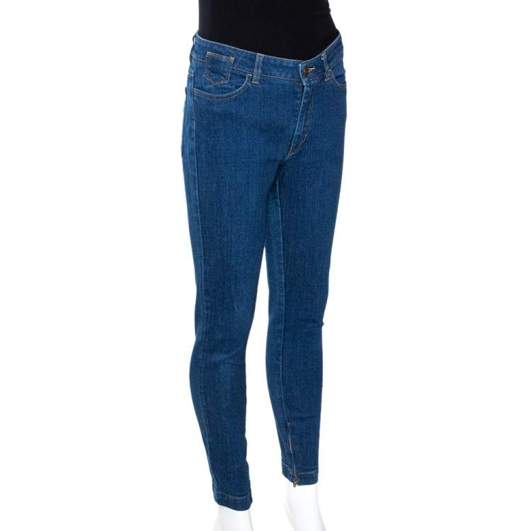Pre Owned Dolce & Gabbana Indigo Denim Audrey Skinny Jeans M