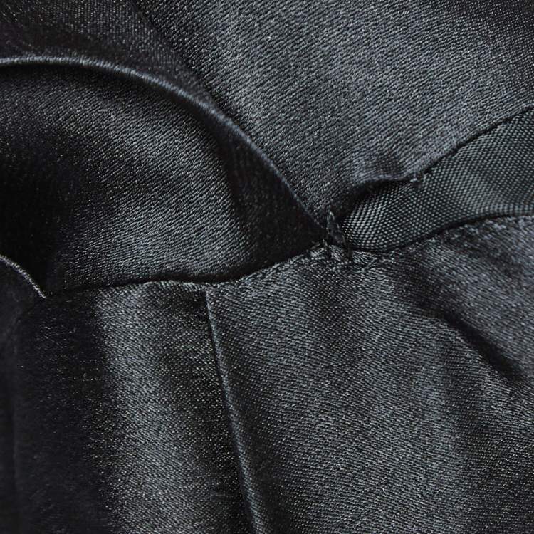 مملوكة مسبقًا Dolce & Gabbana Black Satin Silk Ruched Mini Dress S