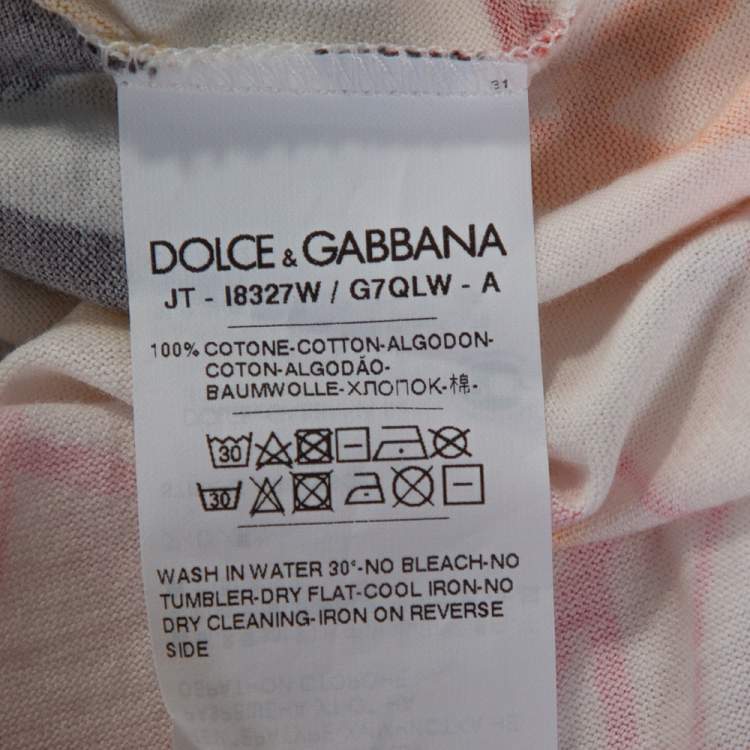 Pre Owned Dolce & Gabbana Exclusive Multicolor Dubai Graffiti Print T Shirt M 