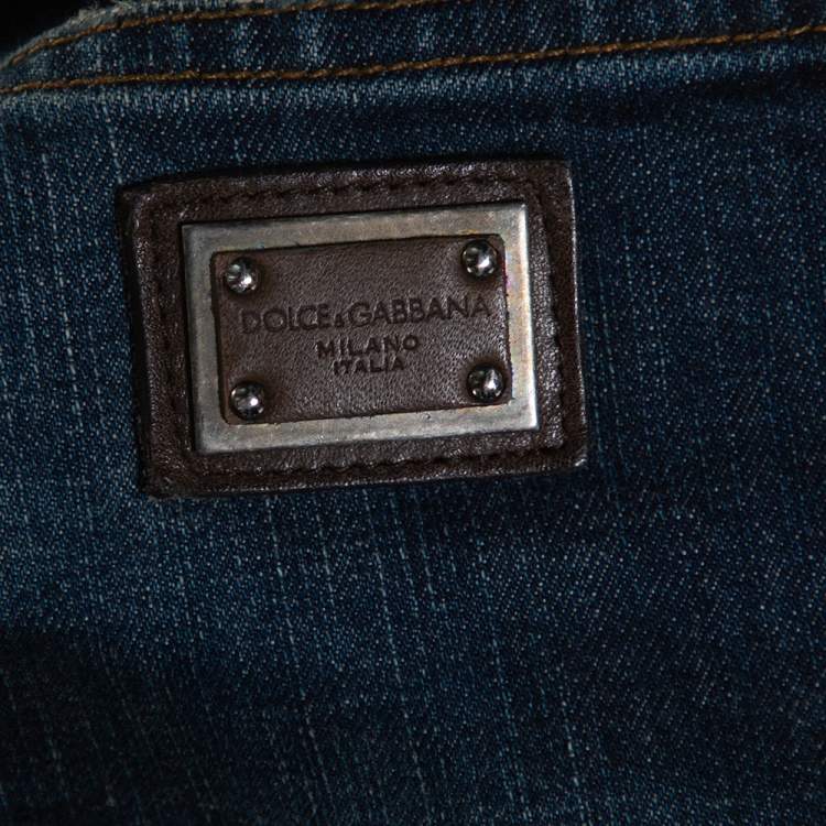 Pre Owned Dolce & Gabbana Dark Blue Denim Cute Fit Jeans XS