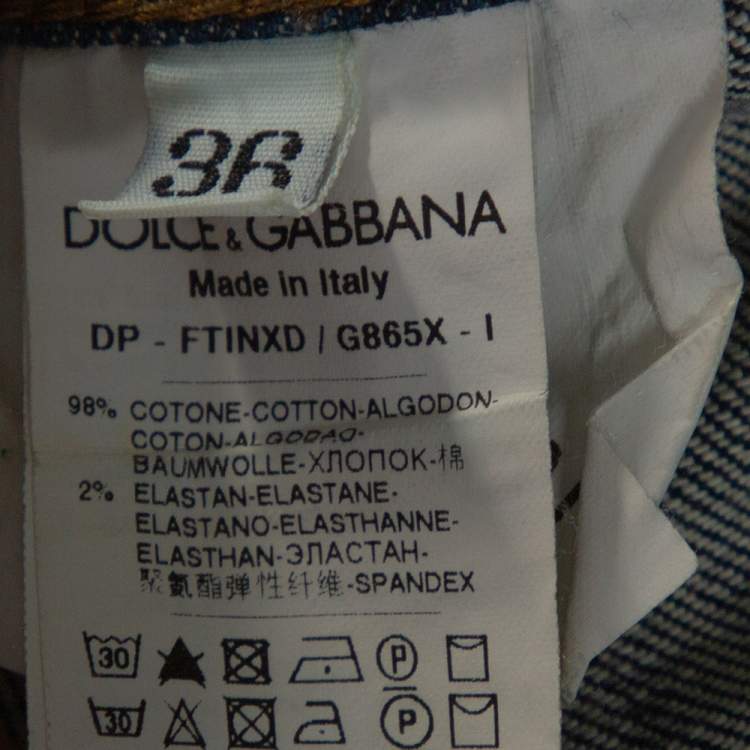 Pre Owned Dolce & Gabbana Dark Blue Denim Cute Fit Jeans XS
