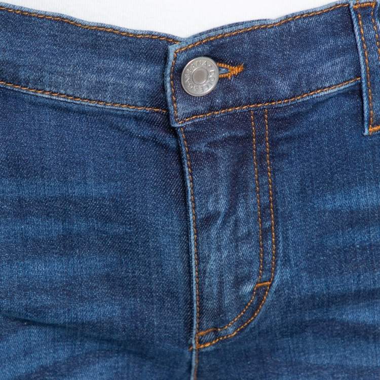 Pre Owned Dolce & Gabbana Indigo Medium Washed Denim Girly Jeans L