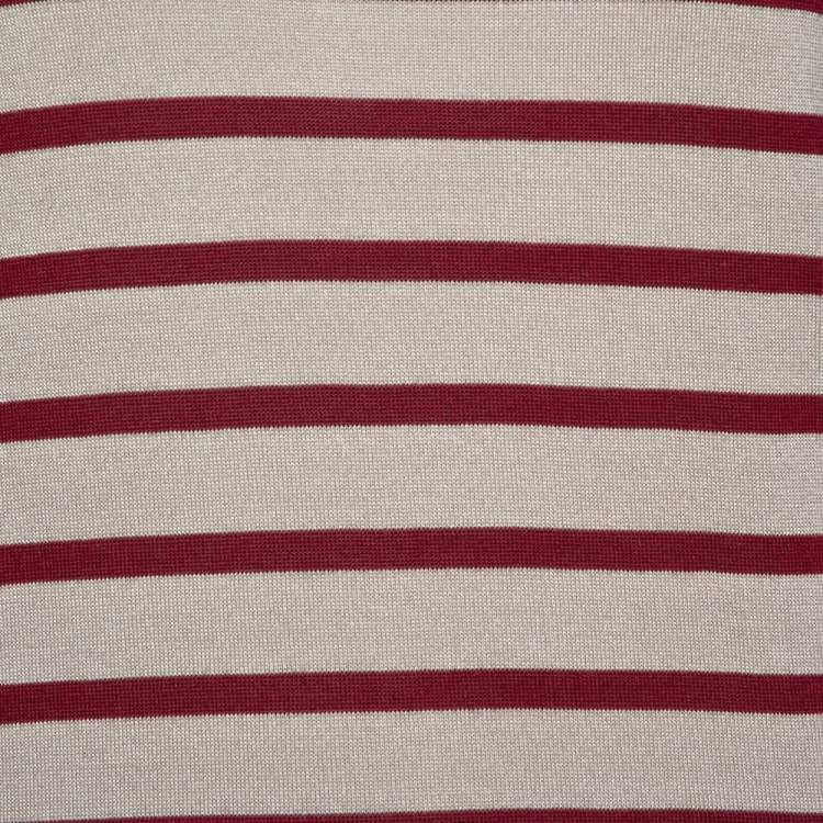 مملوكة مسبقًا Dolce & Gabbana Beige Striped Silk Knit Top M