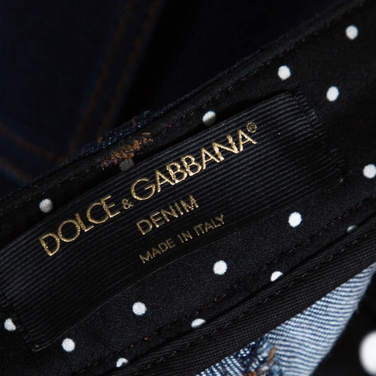 Pre Owned Dolce & Gabbana Blue Stretch Denim Slim Fit Jeans S