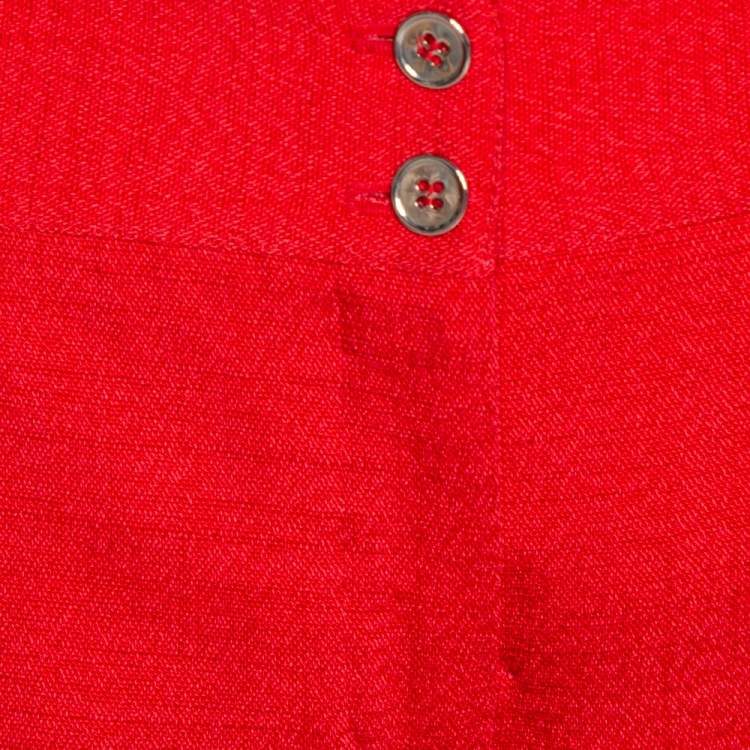 Pre Owned Dolce & Gabbana Red Straight Leg Pants L