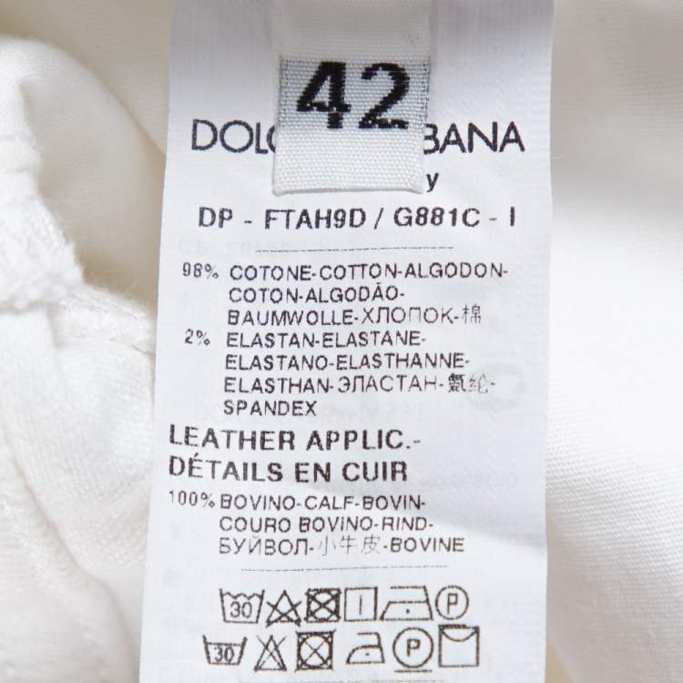 Pre Owned Dolce & Gabbana White Denim Cool Fit Flared Jeans M