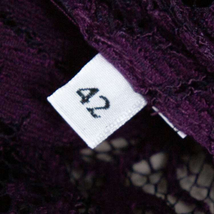 مملوكة مسبقًا Dolce & Gabbana Purple Lace Sleeveless Vest M