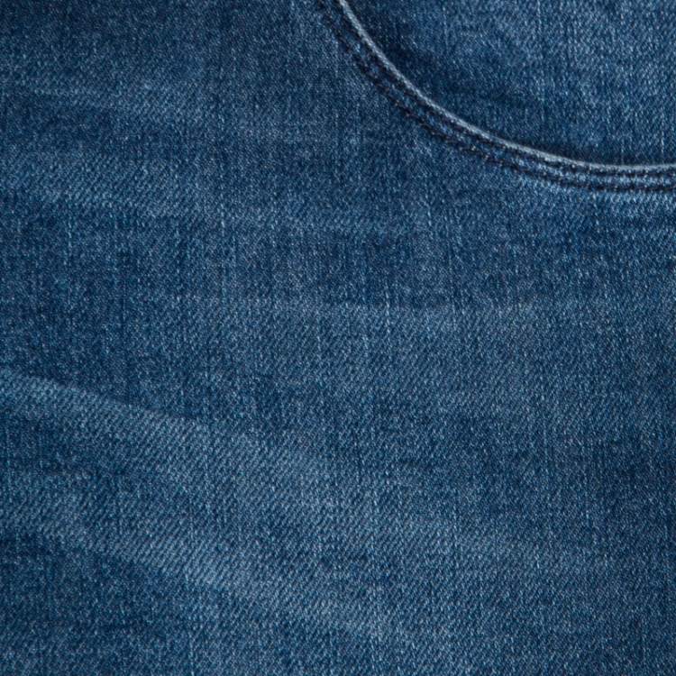 Pre Owned Dolce & Gabbana Indigo Faded Effect Denim Straight Fit Jeans M