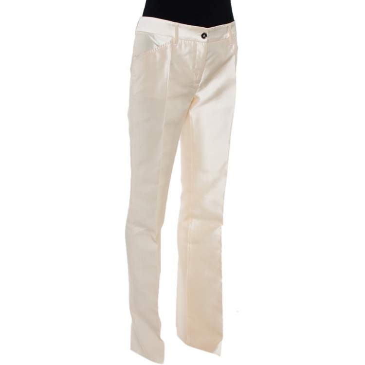 Ryan Roche Wide-leg Silk Pants in Ivory | Made in New York – SAANS
