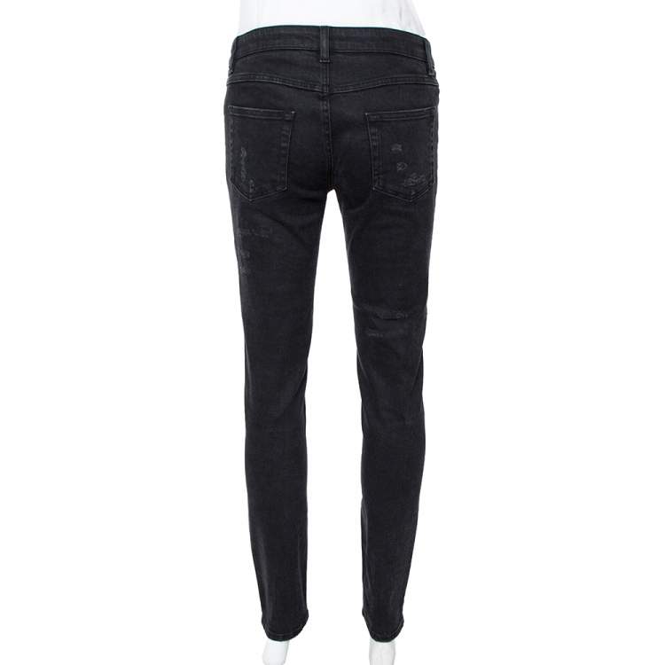 Pre Owned Dolce & Gabbana Black Denim Sacred Heart Detail Pretty Fit Jeans S