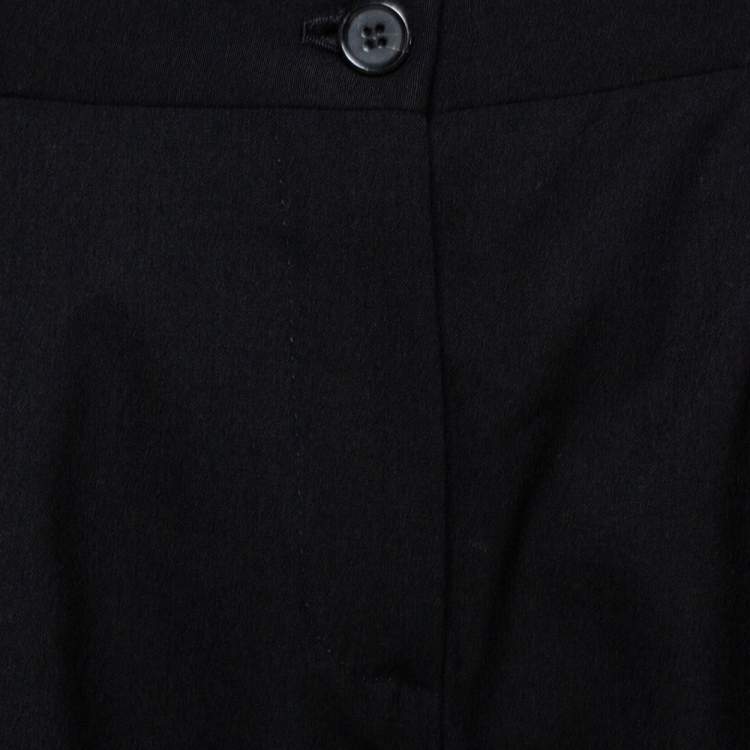 Pre Owned Dolce & Gabbana Black Wool Blend Cropped Trousers S
