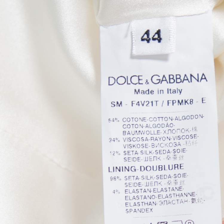 Pre Owned Dolce & Gabbana Multicolor Floral Embossed Jacquard Short Skirt M