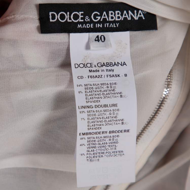 Pre Owned Dolce & Gabbana Multicolor Floral Printed Silk Crepe Ruched Midi Dress S