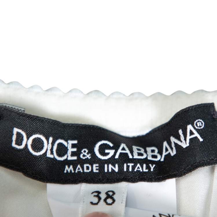 Pre Owned Dolce & Gabbana Multicolor Floral Printed Cotton Corset Crop Top & Skirt S