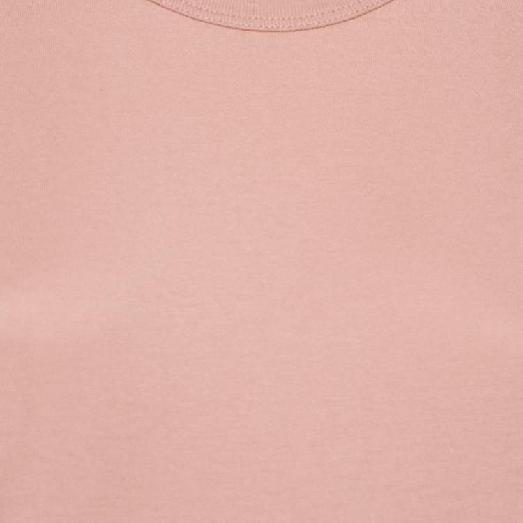 Pre Owned Dolce & Gabbana Salmon Pink Cotton Crewneck T Shirt L