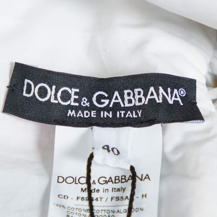 Pre Owned Dolce & Gabbana Multicolor Majolica Printed Cotton Flared Midi Dress S