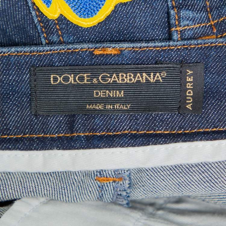 Pre Owned Dolce & Gabbana Navy Blue Denim Skinny Audrey Jeans L