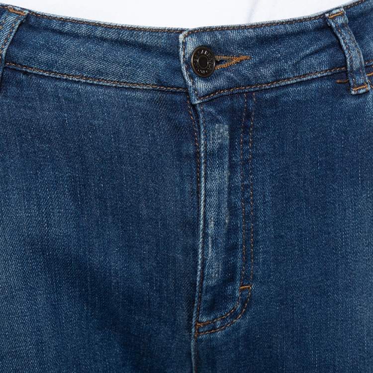 Pre Owned Dolce & Gabbana Navy Blue Denim Slim Fit Kate Jeans L