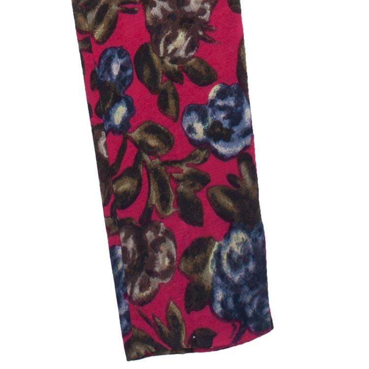 Pre Owned Dolce & Gabbana Floral Print Pants S