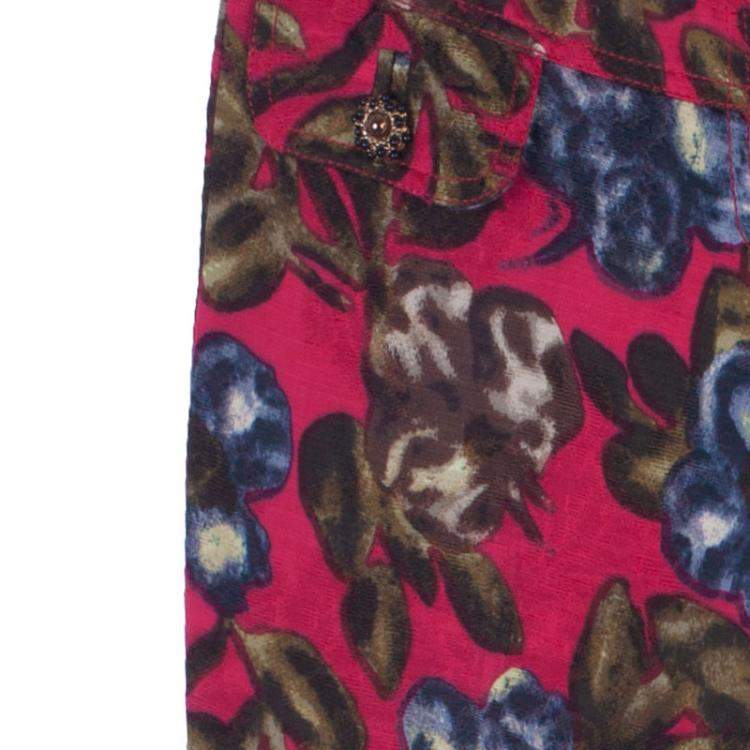 Pre Owned Dolce & Gabbana Floral Print Pants S