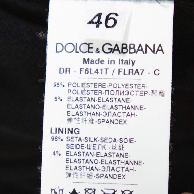 Pre Owned Dolce & Gabbana Black Sequin Embellished Tulle Ruched Strapless Mini Dress L