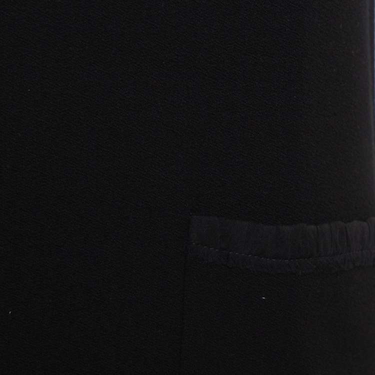 Pre Owned Dolce & Gabbana Black Crepe Sleeveless Shift Dress S
