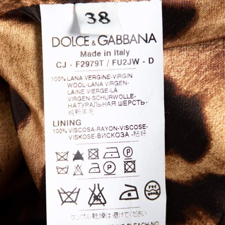 Pre Owned Dolce & Gabbana Black Wool Button Front Cropped Blazer S