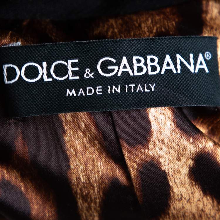 Pre Owned Dolce & Gabbana Black Wool Button Front Cropped Blazer S