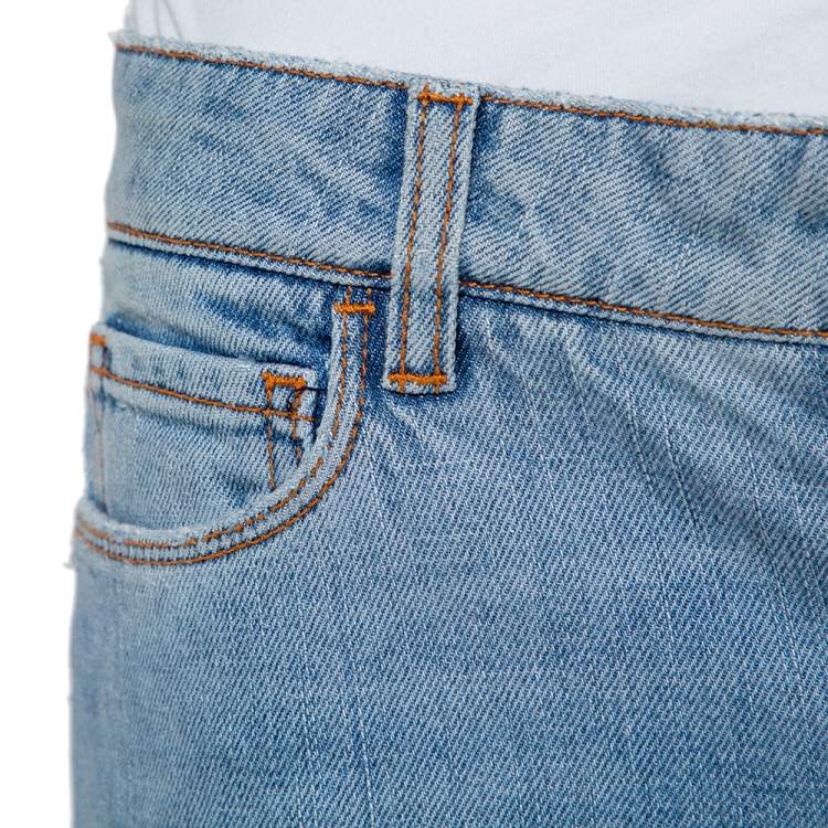 Pre Owned Dolce & Gabbana Light Blue Denim Tapered Leg Jeans S
