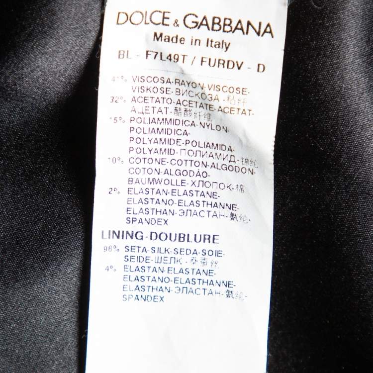 Pre Owned Dolce & Gabbana Green Crepe Lace Detail Long Sleeve Tunic XS