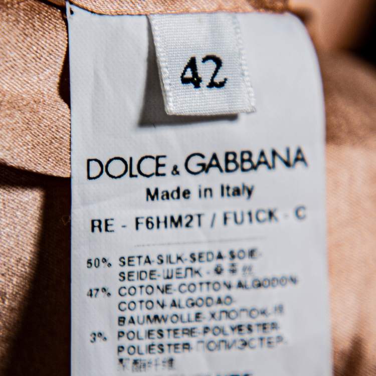 Pre Owned Dolce & Gabbana Beige Satin Lace Trim Detail Sleeveless Mini Dress M