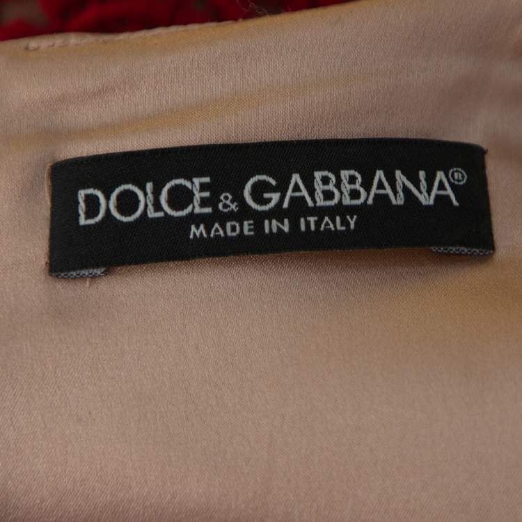 Pre Owned Dolce & Gabbana Beige Satin Lace Trim Detail Sleeveless Mini Dress M