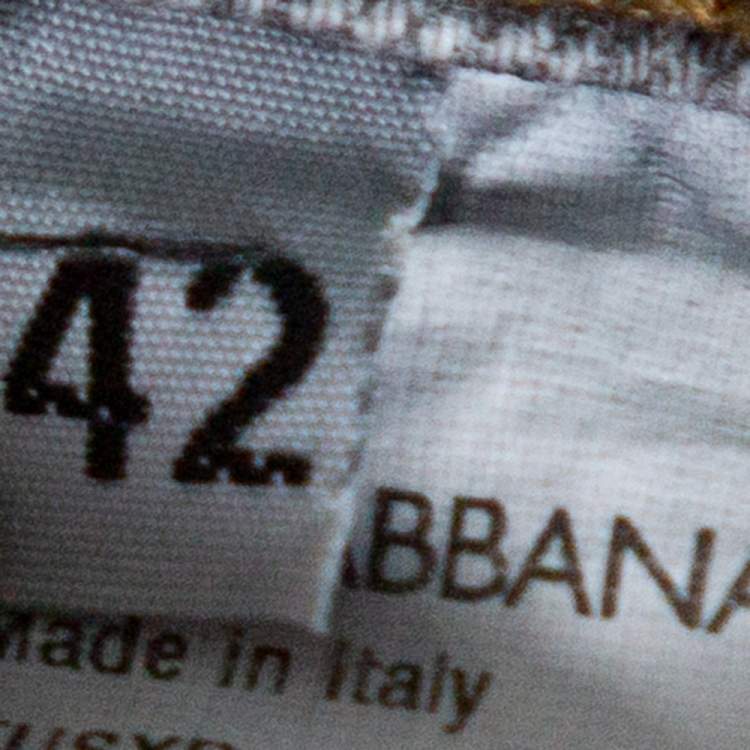 Pre Owned Dolce & Gabbana Navy Blue Denim Distressed Kate Jeans M