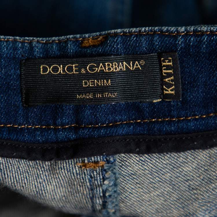 Pre Owned Dolce & Gabbana Blue Denim Skinny Audrey Jeans M