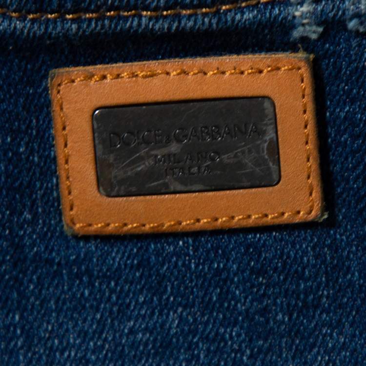 Pre Owned Dolce & Gabbana Blue Denim Skinny Audrey Jeans M
