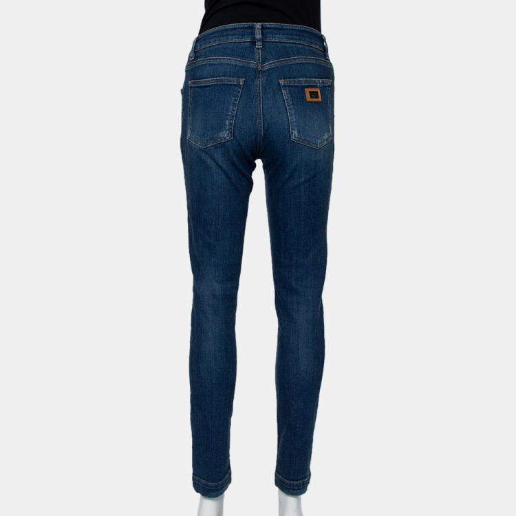 Pre Owned Dolce & Gabbana Blue Denim Skinny Audrey Jeans M
