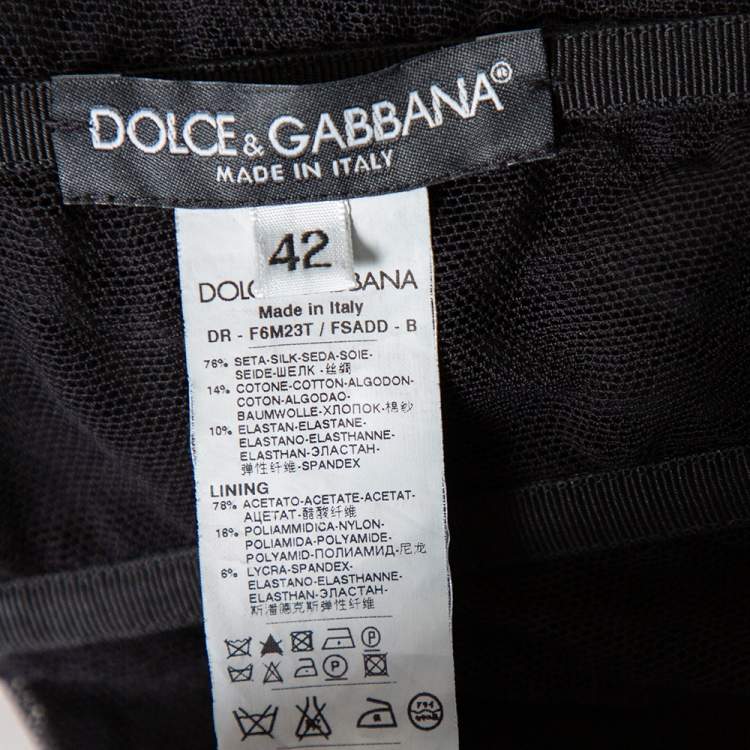Pre Owned Dolce & Gabbana Blue Animal Printed Silk Bow Detail Strapless Maxi Dress M