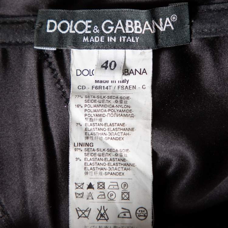 Pre Owned Dolce & Gabbana Red Polka Dot Printed Silk Bustier Mini Dress S