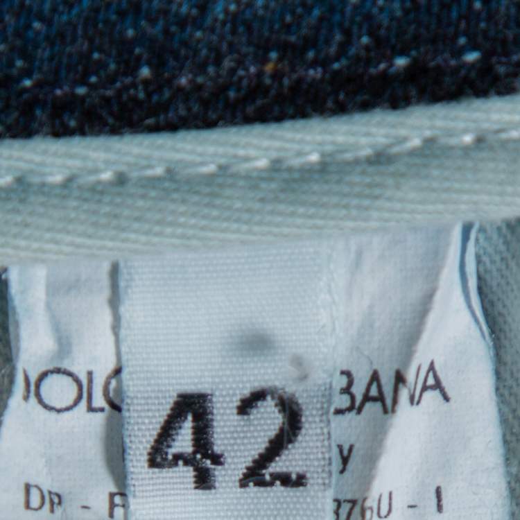Pre Owned Dolce & Gabbana Blue Faded Denim Distressed Kate Jeans M