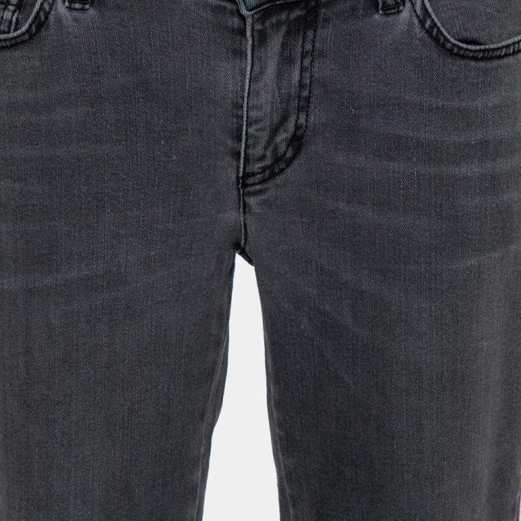 Pre Owned Dolce & Gabbana Grey Light Washed Slim Fit Jeans M