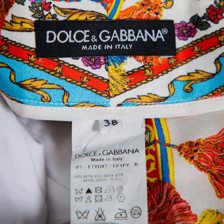 مملوكة مسبقًا Dolce and Gabbana Multicolor Sicilian Print Pants S