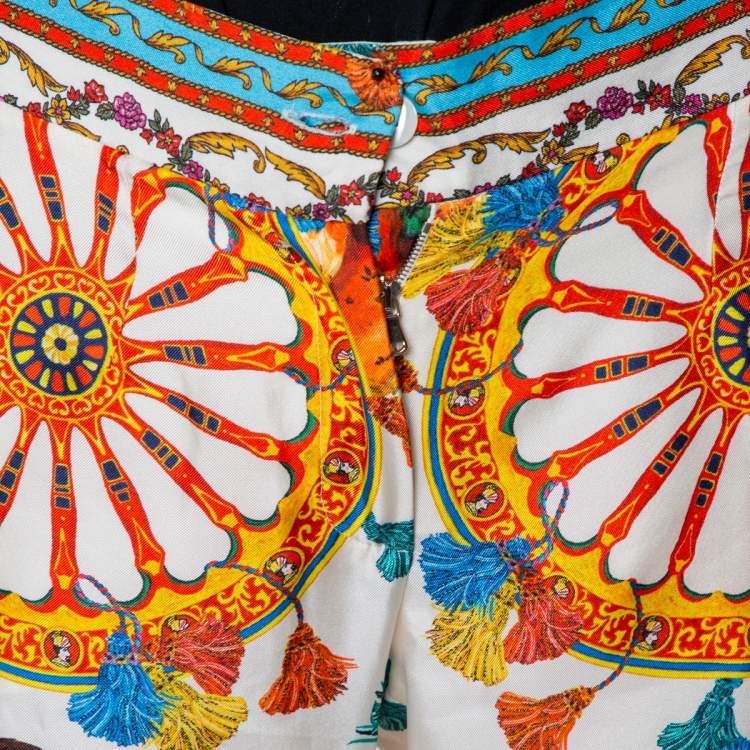 مملوكة مسبقًا Dolce and Gabbana Multicolor Sicilian Print Pants S
