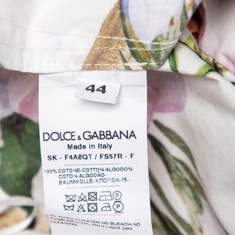 Pre Owned Dolce & Gabbana Multicolor Bamboo Printed Cotton Tiered Maxi Skirt M