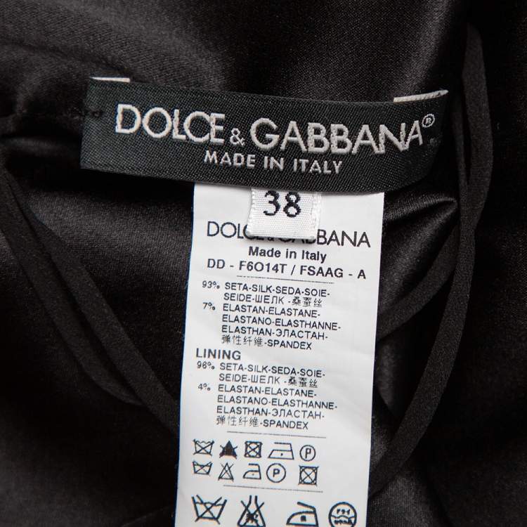 Pre Owned Dolce & Gabbana Purple Animal Print Silk Ruched Sleeveless Dress S
