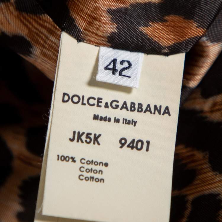 Pre Owned Dolce & Gabbana Vintage Beige Denim Button Front Jacket M