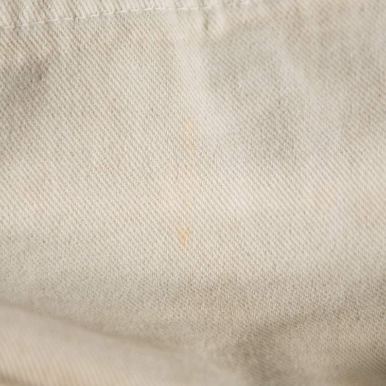 Pre Owned Dolce & Gabbana Vintage Beige Denim Button Front Jacket M