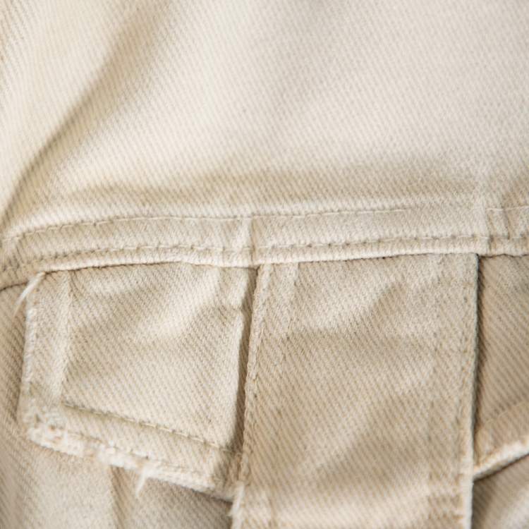 Pre Owned Dolce & Gabbana Vintage Beige Denim Button Front Jacket M